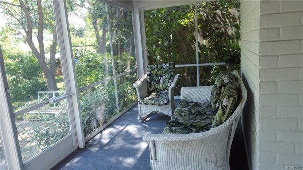 RATTAN COUCH AND CHAIR ON MY SCREENED IN PORCH